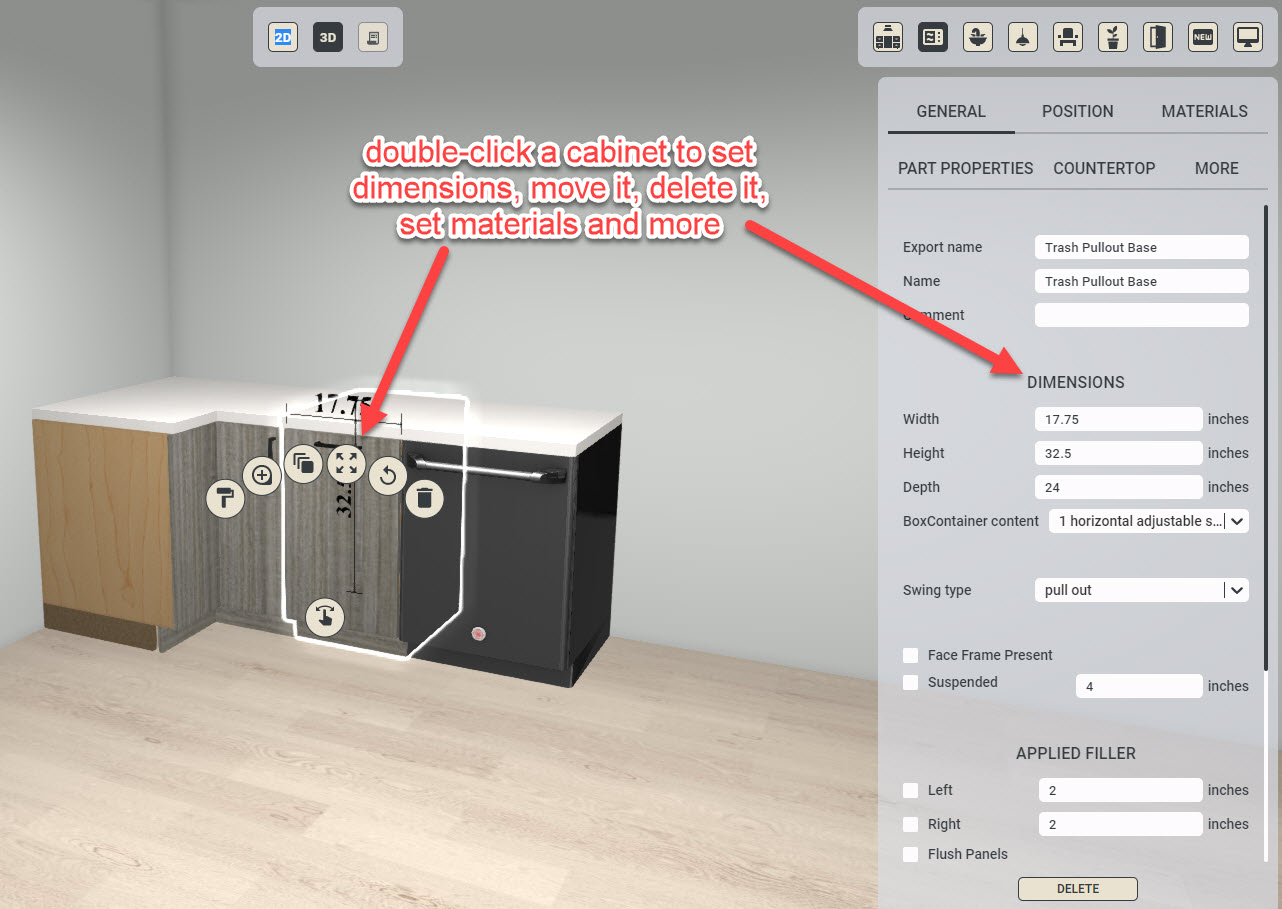 dimensionCabinet