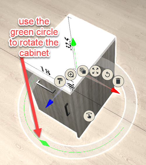 rotate the cabinet