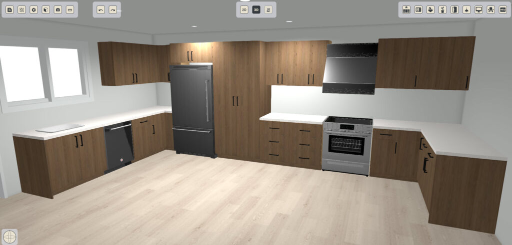 kitchen designed with 3D software
