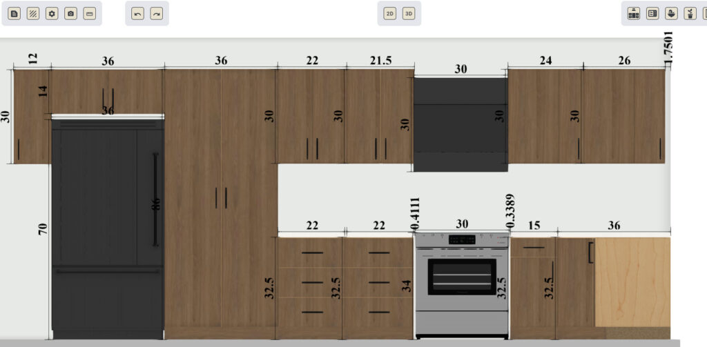 kitchen designed with 3D software